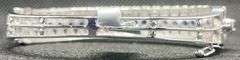 Huge! 9+ CTTW Sapphire & Diamond Bangle Bracelet in 14KT White Gold