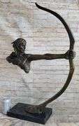 Archer Indian Warrior Bronze Sculpture