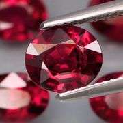 Classic! 8.70ct oval cut violet pink Rodolite Garnet set