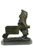 Bulldog Bronze Planter Sculpture Statue