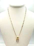 14 Kt Gold Plate 3.5 Ct Gorgeous Radiant Cut Simulated Diamond Pendant Necklace