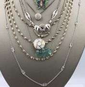 Group lot of 9 vintage 925 sterling silver necklaces