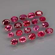 Real! Top crystal! 2.81ct 20 piece Ruby set! UNTREATED!!!