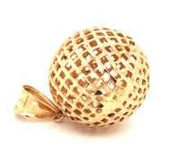 Fun 14K YG Pierced Sphere Pendant