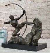A Man With Bow Bronze Sculpture