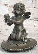 Baby Angel Jewelry Box Bronze Sculpture