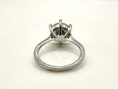 Ladies White Gold Sparkling Near Flawless Ice White CZ Solitaire Ring