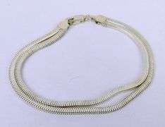 Sterling Silver Double Herringbone Bracelet
