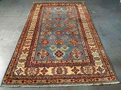 Fine Super Kazak Rug 4.1x6.1