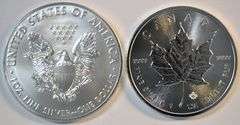 Superb Gem BU $1 American Silver Eagle & $5 Canadian Maple Leaf from 2019