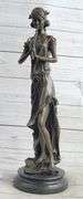 Female Flute Player Bronze Sculpture