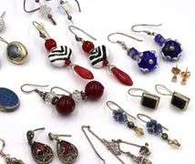 Vintage 925 sterling silver group lot of earrings