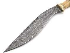Damascus Steel Knife with Camel Bone Handle