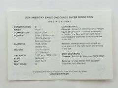 2016-W Proof American Silver Eagle, OGP