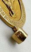 14KT Yellow Gold Hollow Miraculous Medal Oval Pendant
