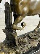 Hand Crafted Cowboy and his Trusted Horse Bronze Sculpture