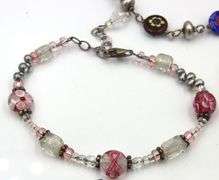 Group lot of 5 Vintage 925 sterling silver beaded bracelets