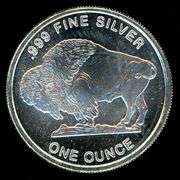 1 Troy Ounce .999 Silver Buffalo Round