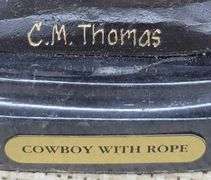 Cowboy on Horse Western Old West Bronze Sculpture
