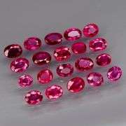 Real! Top crystal! 2.81ct 20 piece Ruby set! UNTREATED!!!