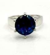 Beautiful 3.5 Ct Vs1 Deep Midnight Blue CZ Gemstone Ring