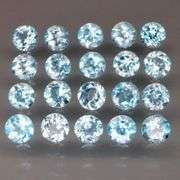 Matched! 20 piece 12.09ct full fire sky blue Topaz set!