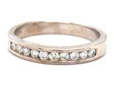 14kt White gold 0.30ctw channel set diamond band