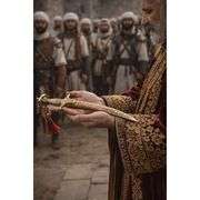 Medieval-Style Ceremonial Sword with Brass Sheath