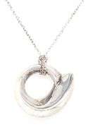 Tiffany & Co Frank Gehry fish circle pendant necklace