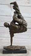 The Hip Hop Boy Dancing Bronze Statue