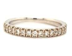 Practical 10K White Gold Diamond Band