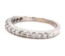 14kt White gold 0.25ctw prong set diamond band