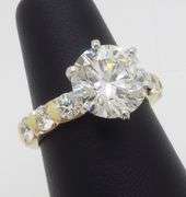 GIA Certified 4.02CTW Earth Mined Diamond Ring