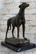 Greyhound Family Dog Bronze Sculpture