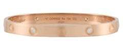 Cartier 0.42ctw Four Diamond Love Bangle Bracelet in 18K