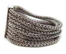 925 Sterling silver multi row wheat bracelet