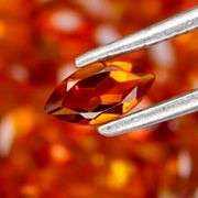 Rare 5.30ct top red amber Madeira Citrine set!