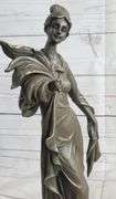 Classical Victorian Woman Bronze Sculpture