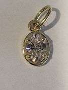 Certified Yellow Gold Lab Diamond Pendant