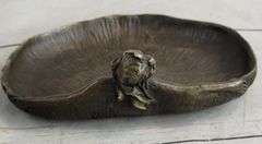 Soaking Dish Tray Nude Female Bronze Statue