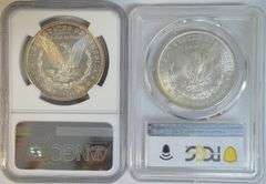Near Gem BU 1881-S (NGC) & 1904-O (PCGS) Morgan Silver Dollars. MS64