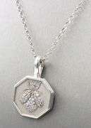 Slane & Slane diamond honeybee pendant on chain