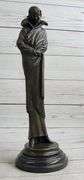 Young Woman with Long Jacket Bronze Sculpture