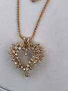 CERITIFIED 14K GOLD NECKLACE WITH DIAMOND PENDANT