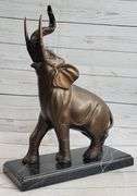 Asian Elephant Japanese Figure Bronze Sculpture