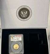 1991-P $10 American Gold Eagle PCGS PR69DCAM Reagan Legacy Series Michael Reagan Signed Label 1/4 oz