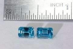 Brilliant Blue Zircon Pair