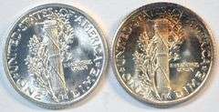 Superb Gem BU 1939-P & 1939-D Mercury Dimes. Gem BU FSB