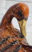 Standing Duck Brass Cold Painted Bird Sculpture