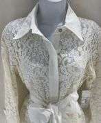 Elegant White Lace Women's Top